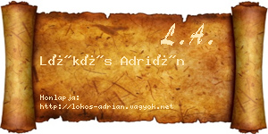 Lökös Adrián névjegykártya