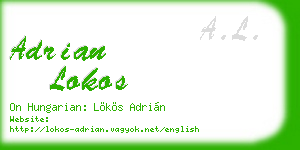 adrian lokos business card